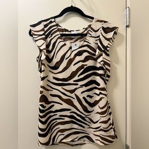 NEW! NWT Cabi blouse. Animal print.